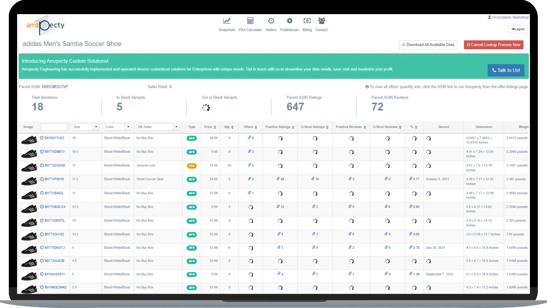 Product Variations Viewer