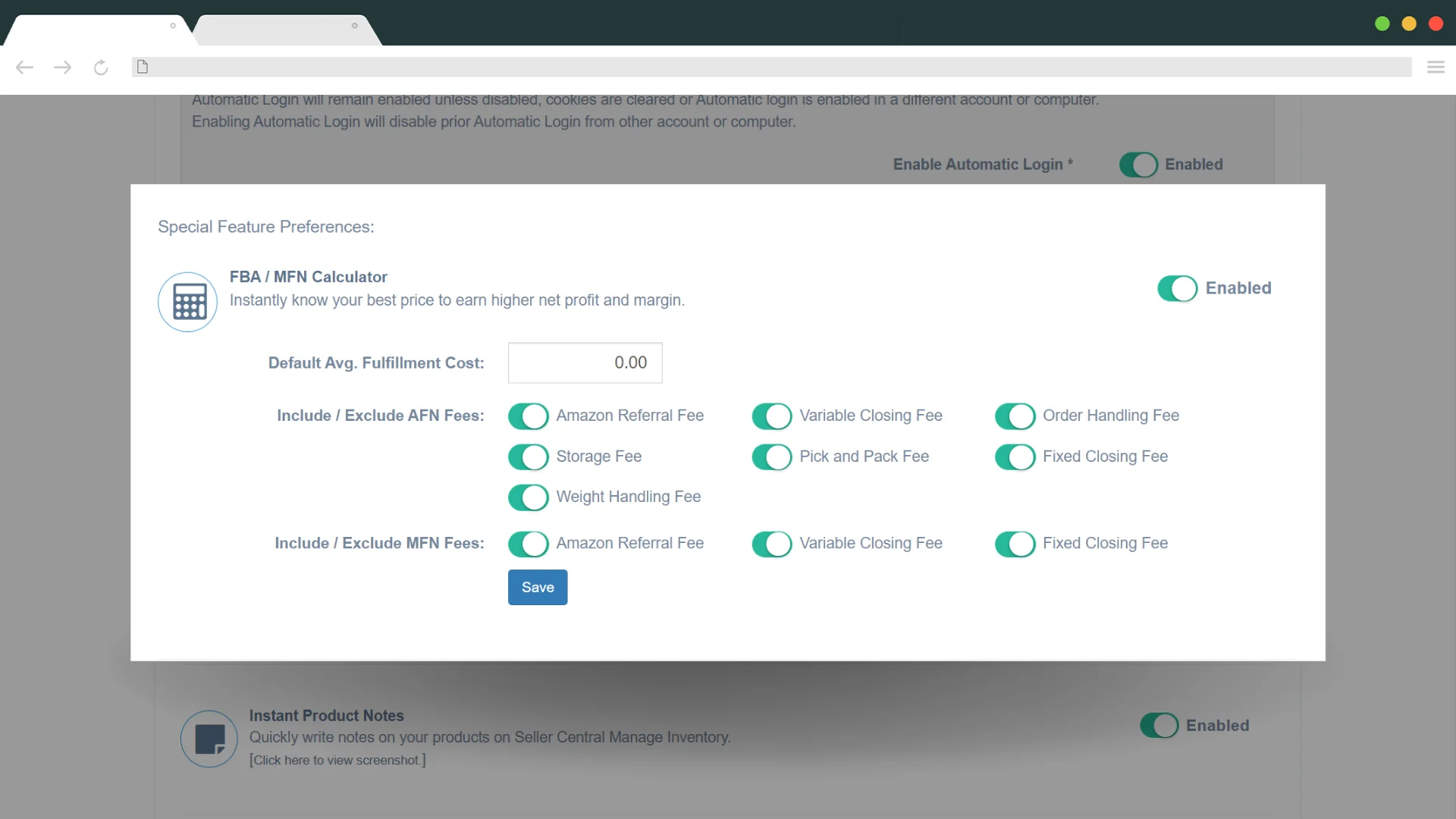 Amazon Profit Calculator is Highly Configurable